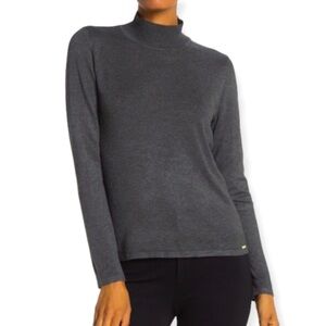 NWT  T Tahari Mock Neck Long Sleeve Knit Sweater